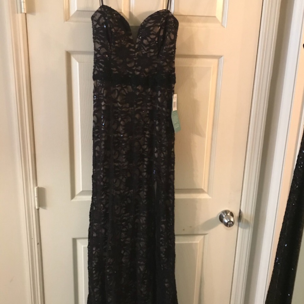 Lace long formal dress